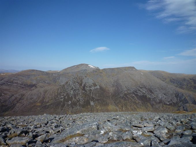 Beinn Dearg and Cona Mheall looking from descent of Am Faochagach. Photo Colin Matheson
