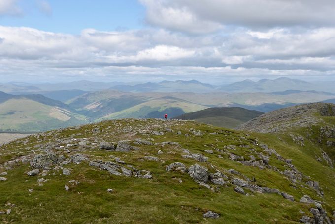 From Stuc a' Chroin. Ross started in the glen left of picture just hidden by the near slope. Photo tms.nickbramhall.com